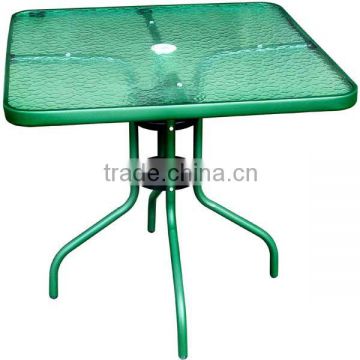 Square Metal Glass Dining Table