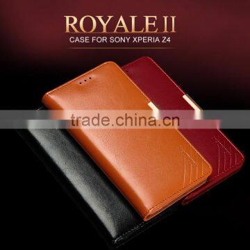 KALAIDENG Royale II series Genuine leather case magnetic cover for Sony Xperia Z4