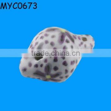Spotted shell shape ceramic marine whistle