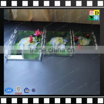 Custom print acrylic serving tray wholesale acrylic serving display trays from china manufacturer