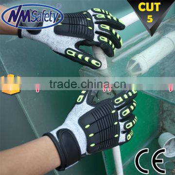 NMSAFETY personal protective anti impact gloves mechanical work gloves