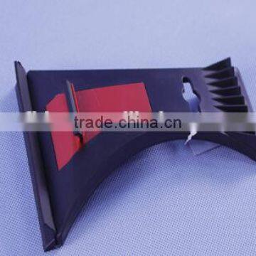 plastic functional double side ice scraper with window glass rubber blade