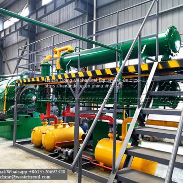 Small waste tire to fuel oil pyrolysis machine