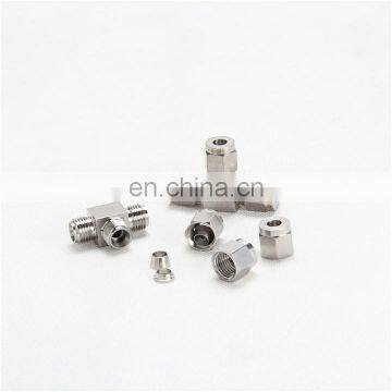 Quick coupler O.D 4 mm hard tube stainless steel 304 three way T type connectetric micro pipe fittings
