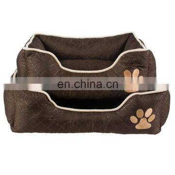 eco-friendly fabric brown embroidery footprint puppy product pet sofa