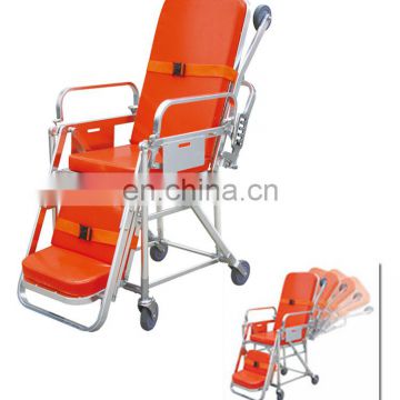 Orange YXH-3E cheap Ambulance Cot Chair Stair Stretcher