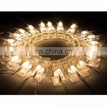 4M Led Clip String Lights Battery Powered For Photo Card Artwork Hanging