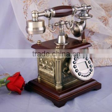 antique telephone with sim card