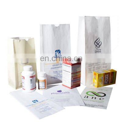 Pharmacy Prescription Pill Printed Medicine Kraft Paper Bags For Medicine