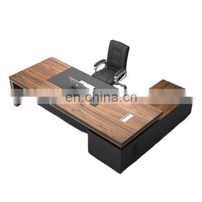 luxury manager office desk furniture sets home wooden ceo high end modern computer executive office desk with shelves