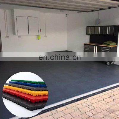 CH New Product Vented Plastic Elastic Easy To Clean Anti-Slip Oil Resistant Floating 40*40*1.8cm Garage Floor Tiles