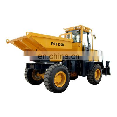 CE Verified factory manufacturer FCY100 4WD 10 ton construction used dump truck gold mining truck with good price