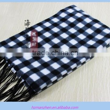 Custom men Polyester wool plaid scarf