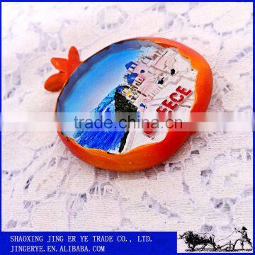 3D Resin Round Fridge Magnet , Magent for Refrigerator Decoration