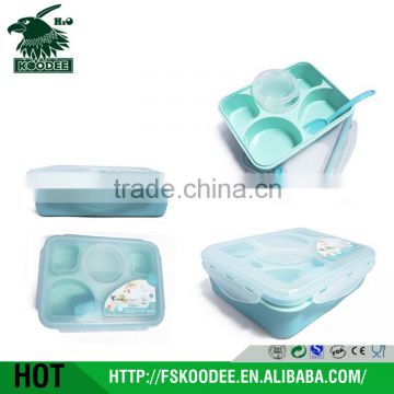 top selling 5 compartment food container with spoon