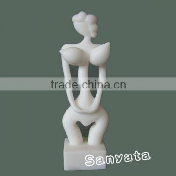 Abstract human sculpture stone carved