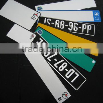 car registration plate/vehicle number plate/double layer license plate