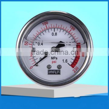 Ningbo sales water pressure gauge digital tube chrome plated