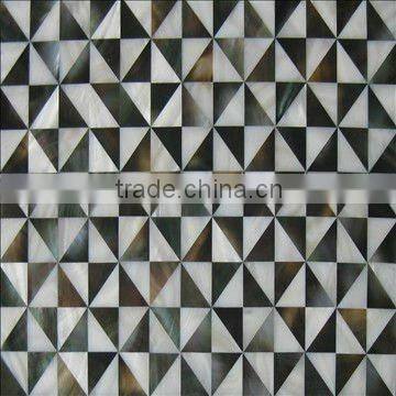 Triangle Freshwater & Black Lip Mixed Shell Mosaic Tiles