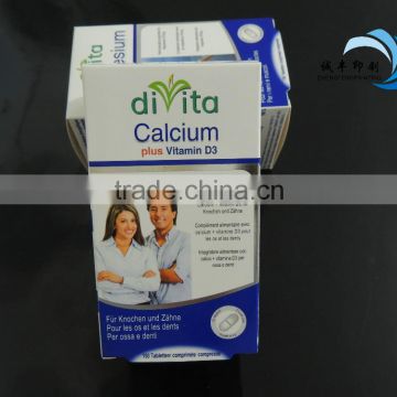 Top quality paper box for pill package with glossy lamination