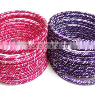 double color silk thread bangles for girl's