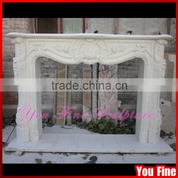 Indoor Carved Decorative Marble European Style Fireplace