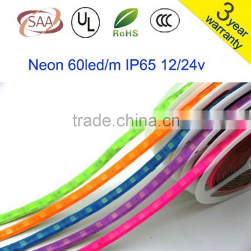 New Arrival Neon LED Strip 5050 Colourful Fluorescent LED Strip,DC12V 60 leds/m IP65 Waterproof,5m/lot