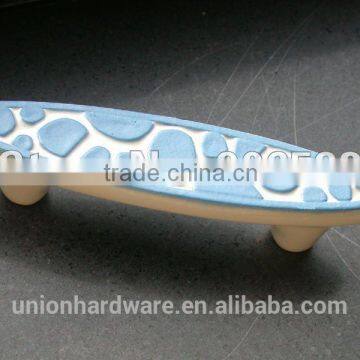 Porcelain sweet ocean blue speckle cartoon ceramic drawer handle