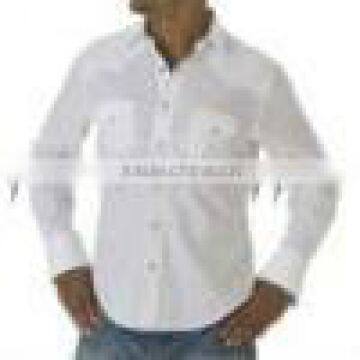 Mens Basic white long sleeve Shirt