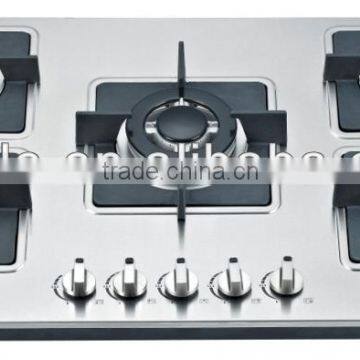 2014 Stainless Steel 5 Burner Gas Hob Zhongshan Factory OEM Service(Model no: Z965-ABCCD I)