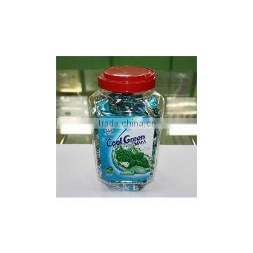 Cool Green Mint Candy packed in jar