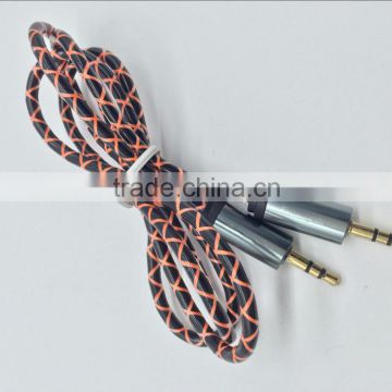 Male to Male AUX Audio Stereo 3 pin cable