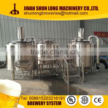 Shunlong 10hl micro brewery with stainless steel / red copper