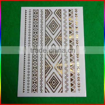 high quality gold necklace tattoo/flash temporary tattoos