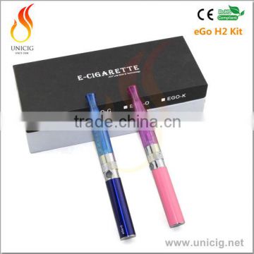 2014 Alibaba express Wholesale E Cigarette eGo H2 kit