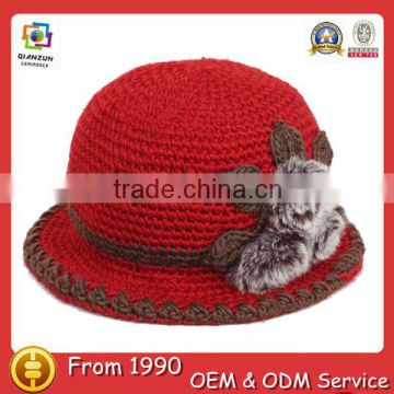 Fabric bucket hat pattern colorful available cheap custom wholesale knitted bucket hat