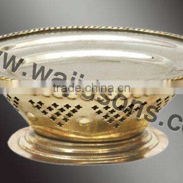 rounded base brass plated chafing dish | home used decorative chafing dish | brass plated chafing dish