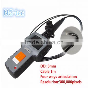 3.5" LCD Metal casting iron videoscope welding inspection 4ways articulating Borescope with 6mm probe