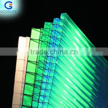 UV Coating 4/6/8/10/12mm polycarbonate hollow sheet roof cover for decorative ceiling plates