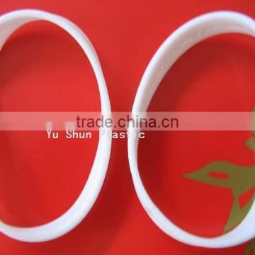 OEM white color silicone wristband