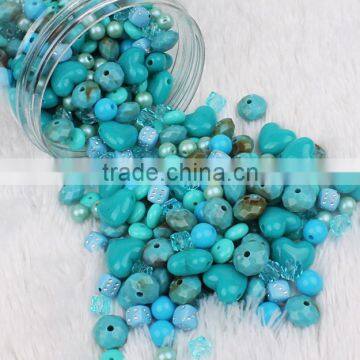 Diy mix turquoise acrylic charms custom handmade plastic charms for jewelry accessories