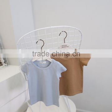 2017children's round neck short color T-shirt new style fashion boy's shirt