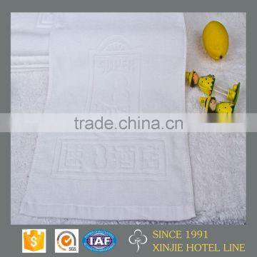 High quality and competitive price 100% cotton plain white thick Bath mat for hotel used