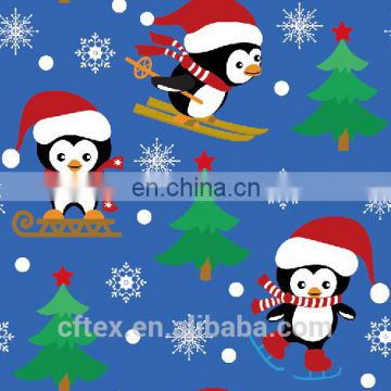woven 95% cotton 5% spandex chrismas design fabric for new year