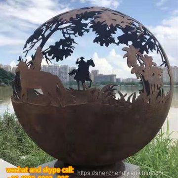 Stainless Steel Outdoor Sculpture Surface Polishing Garden Stainless Steel Sculpture