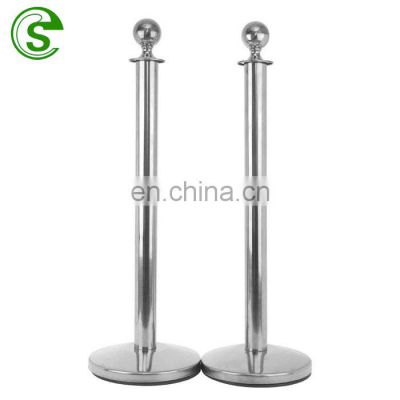 Retractable Stainless Steel Queue Stanchion Pole Crowd Control Barrier