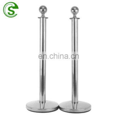 Velvet rope and stand rope barriers queue stand with rope stanchions