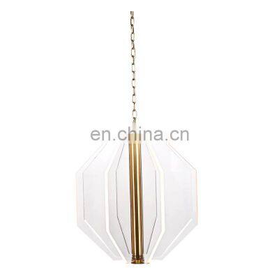 Home living room decor chandelier octagonal stereo acrylic chandelier