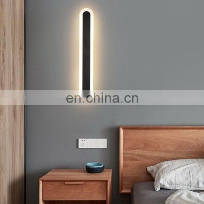 High Quality LED Wall Lamps Energy Saving Black Long Tube Lamp For Indoor Home Bedroom Living Room Decoration Lighting