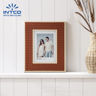 Classic Woven Leather Photo Frame
